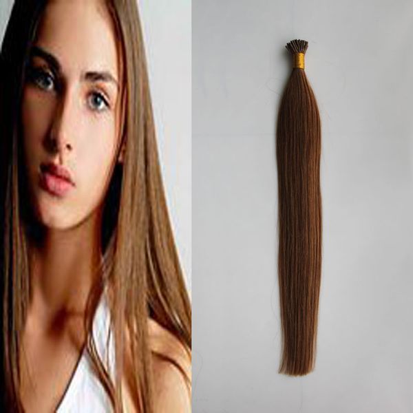 Peruanisches reines Haar, glattes menschliches vorgebundenes Fusionshaar, I-Tip-Stick, Keratin, doppelt gezogen, Remy-Haarverlängerung, 1,0 g/s, 100 g