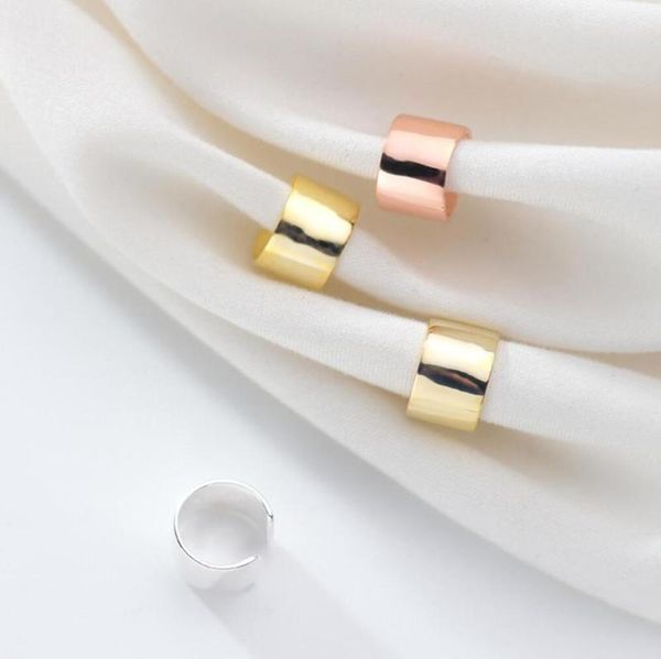 

925 sterling silver simple shiny cuff single earring men women a1650