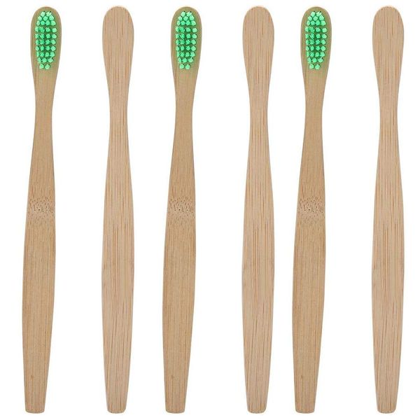 

50pcs naturel bamboo toothbrush soft escova bambu environment toot brush for adults travel used bamboo toothbrushes factory