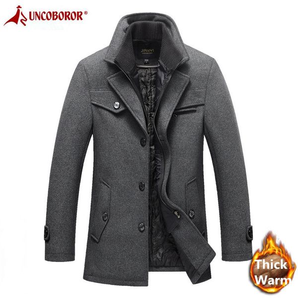 

2019 winter jacket men long wool coats thick warm overcoat casual slim palto windbreaker woolen jackets trench peacoat parka 5xl, Black;brown