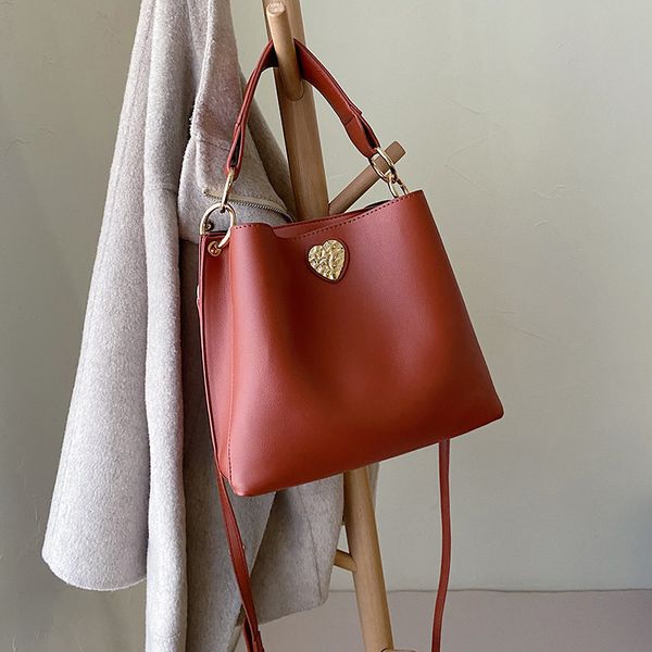 

women's handbag 2020 new style glorious fashion heart bucket bag single-shoulder crossbody bag