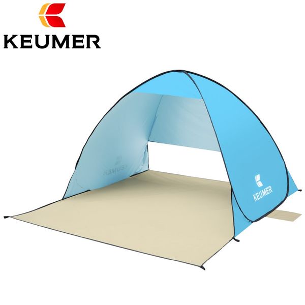 

keumer quick automatic opening anti uv beach tent with mat breathable ultralight waterproof sun awning can't be shipped to chile