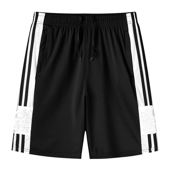 

2020 men's shorts summer new pants european and american tide side stripes elastic waist tether loose men's sports shorts, White;black
