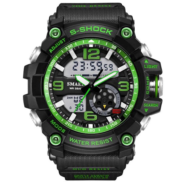 

brand men sports watches watch casual led digital watch multifunctional wristwatches 50m waterproof student clock, Slivery;brown