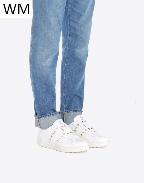 

duping520 couples men s and women s shoes white rivets casual sports shoes sneakers dress shoes skate dance ballerina flats loafers, Black