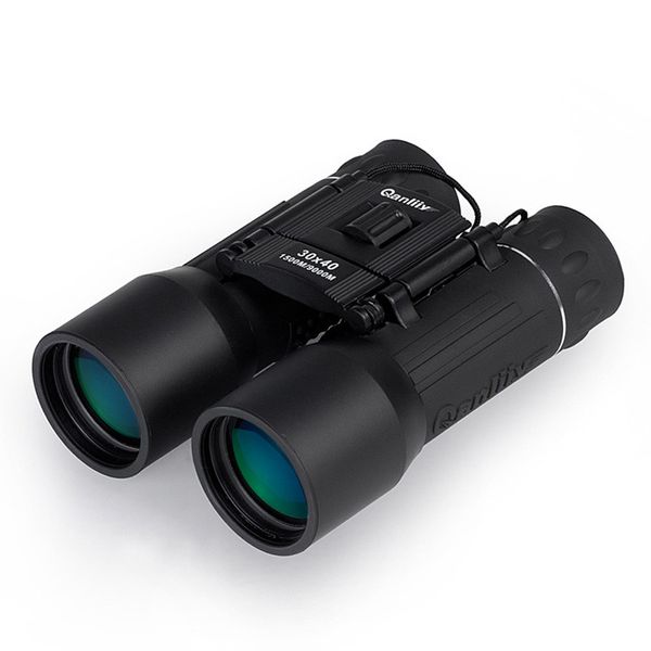 

qanliiy 30x40 portable mini bak4 fmc hd night vision binoculars telescope folding hd powerful mini telescope bak4 fmc optics