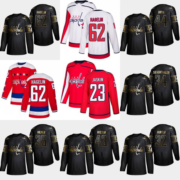 

2019 Golden Edition Washington Capitals 62 Carl Hagelin 44 Brooks Orpik Tom Wilson Parker Milner Jonas Siegenthaler Dale Hunter Jersey
