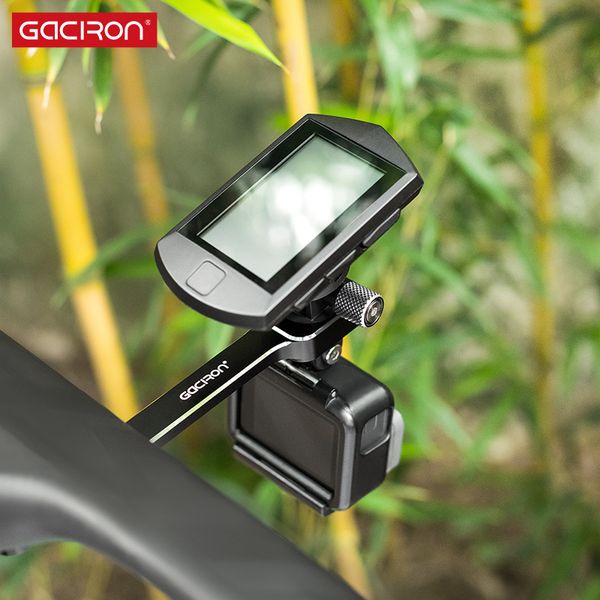 

gaciron h11 bicycle light mount bracket aluminum alloy multifunction camera\bicycle computer holder adjustable handlebar