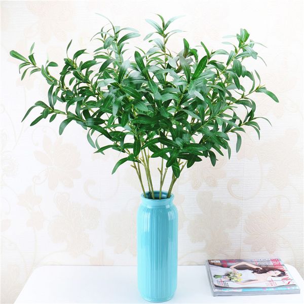 

105cm 10 forks artificial flower leaf green olive branches simulation fruit artificial plant leaves bouquet home wedding decor