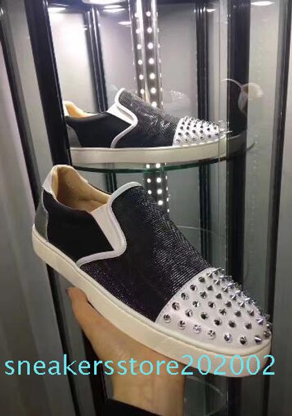 

designer brand luxury [original box] ins super low cut multi color flowers red bottom leisure casual shoes,womens fashion sneakers s02, Black