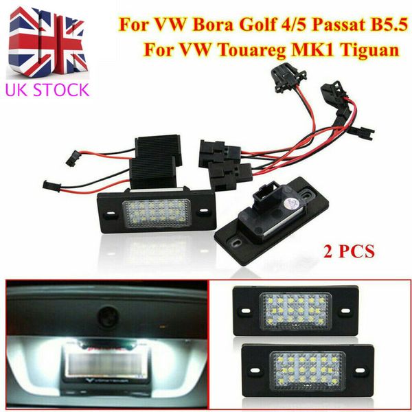 

for bora golf passat b5.5 3bg touareg mk1 tiguan led license plate lights uk
