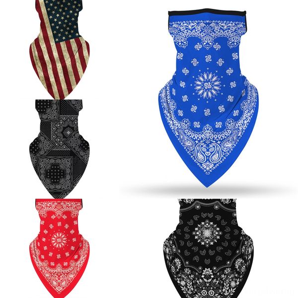 

ljylp flag printing mask bandana winter face mask scarf triangle cycling snowboard scarf dust-proof anti-fog washable, Black
