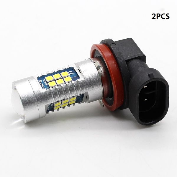 

2pc h11 / h8 10w high power 3030 21 smd светодиоды для автомобилей foglight лампа drl белые лампочки