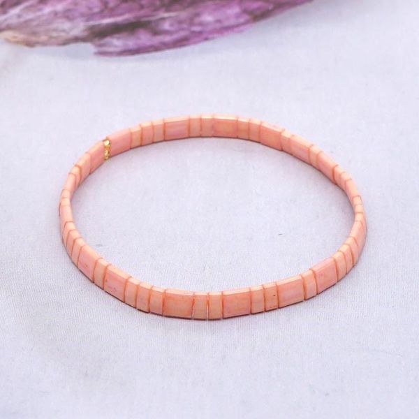 

go2boho bracelet miyuki tila beads bracelets women jewelry gift trendy summer beach pink pulseras mujer handmade stretch armband, Golden;silver