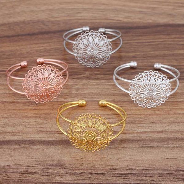 

bangle 5 pieces/lot 65mm diameter filigree for women diy jewelry making, Black
