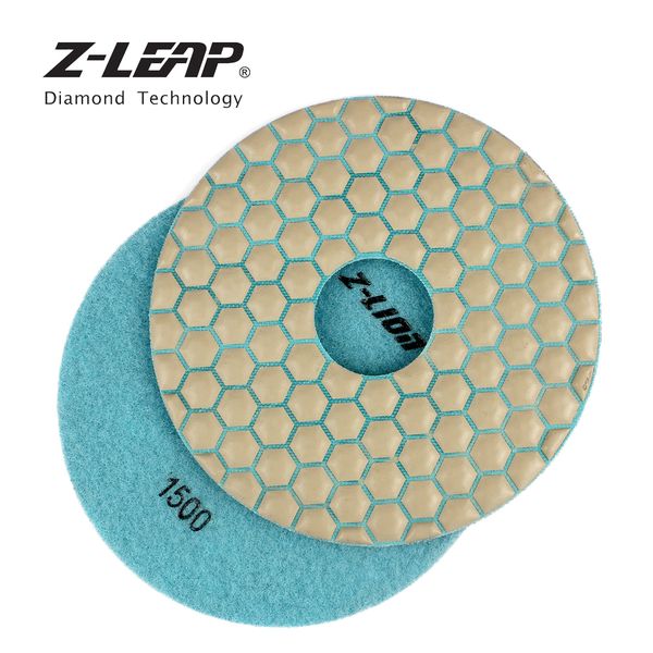 

z-leap 2pcs 6" diamond polishing pad dry use granite marble concrete stone abrasive wheels 150mm angle grinder grinding discs