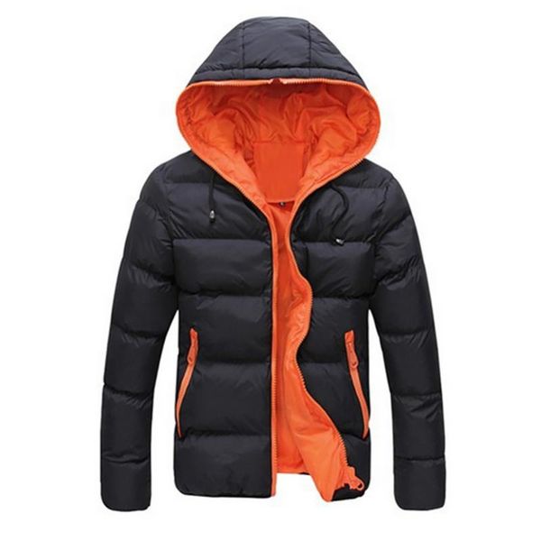 

men's doudoune homme jacket winter jacket men casual hooded winter thick coat parka overcoat hoodie down glasses puffer, Black