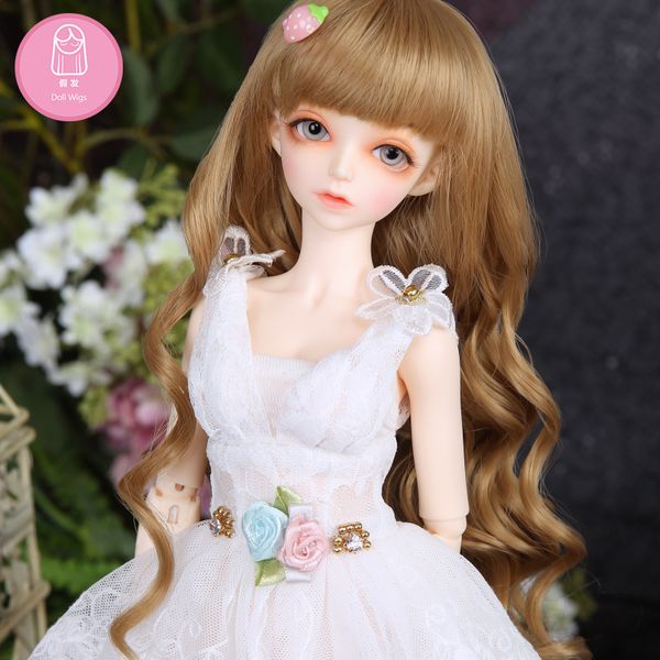 

парик для куклы bjd бесплатная доставка bjd парик 7-8 дюймов 1/4 высокотемпературный парик девушка короткие волосы кукла с челкой мода тип с