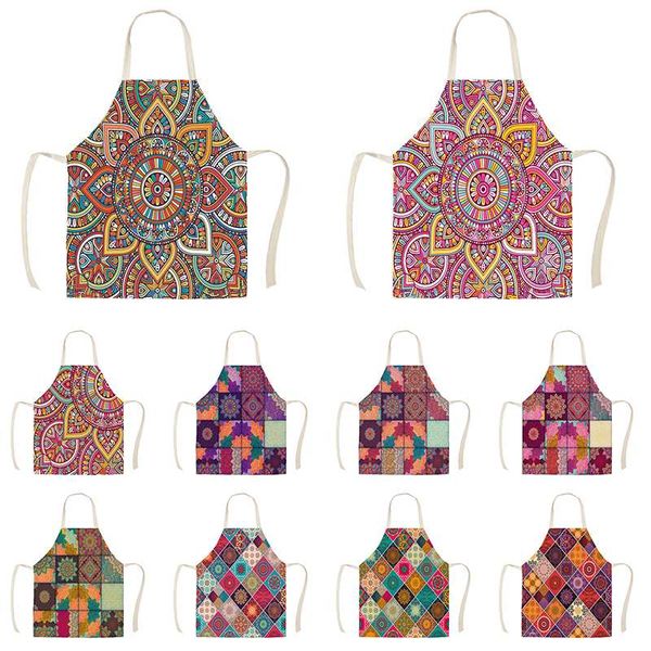 

aprons kitchen apron sketch bible mandala middle east armenia india sleeveless cotton linen for women home cleaning tools wq840