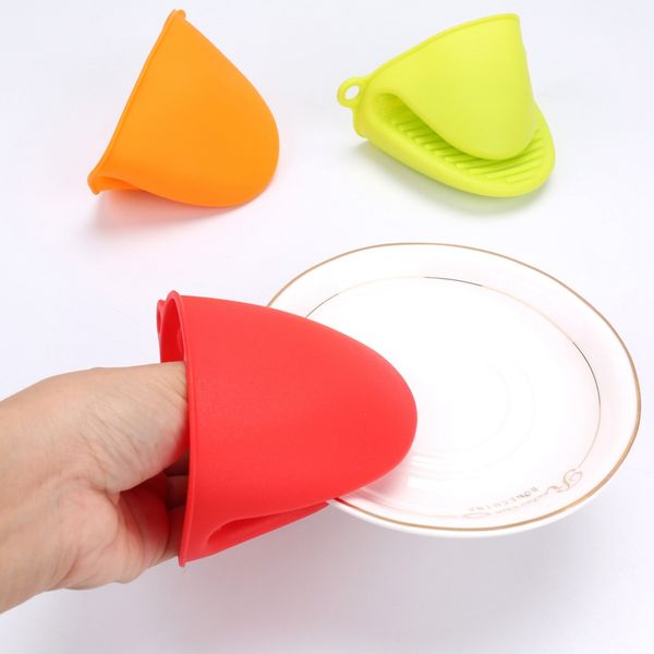

kitchen silicone heat resistant glove clip insulation non stick anti-slip pot holder clip cooking baking oven mitts kitchen tool dbc vt0414