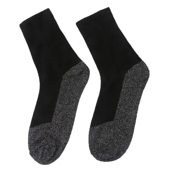 

1 pairs 35 degrees winter thermal socks aluminized fibers thicken super soft stockings ultimate comfort long socks new, Black
