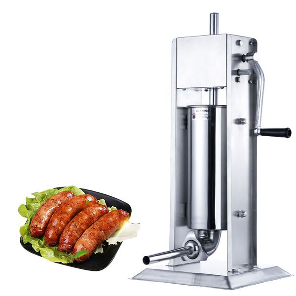 

Stainless Steel Sausage Stuffer 2 Speed Vertical Syringe Manual Sausage Filling Machine Maker Homemade Kitchen Tools