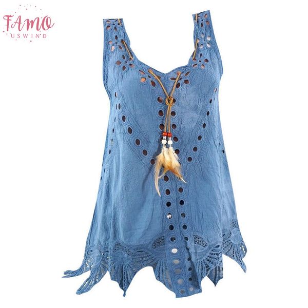 

women plus size tank o neck sleeveless tanks camis hollow out summer blusas mulher elegantes vintage c6123, White