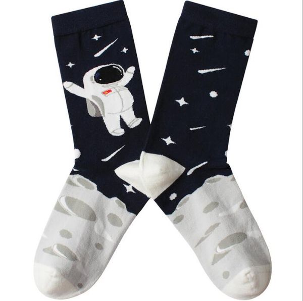 

autumn and winter new space socks personality planet socks women, Black;white