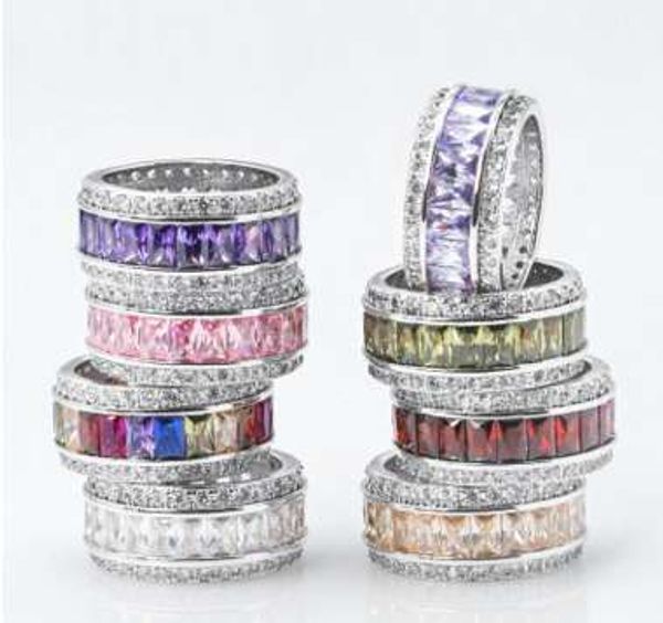 

male zirconia ring cz stone hip hop jewelry retro design for party ing, Silver