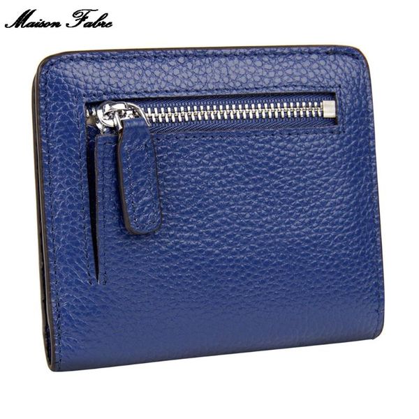 

maison fabre women ladies small compact bifold pocket leather pocket wallet mini purse bags coin bag card bag, Red;black