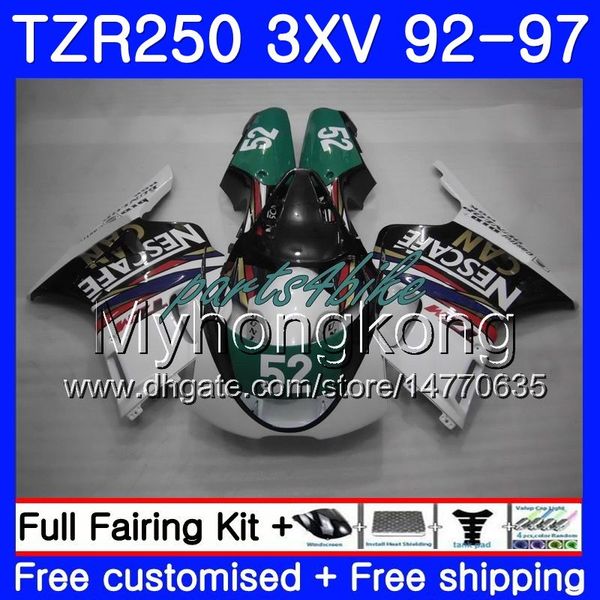 Kit für Yamaha TZR 250 3XV YPVS TZR-250 92 93 94 95 96 97 245HM.20TZR250RR Grün weiß heiß RS TZR250 1992 1993 1994 1995 1996 1997 Verkleidung