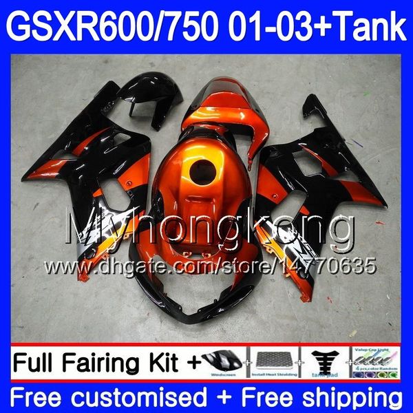 

+tank for suzuki gsx-r750 gsxr 750 600 k1 gsxr600 01 02 03 294hm.0 gsx r600 r750 gsxr-600 gsxr750 2001 2002 2003 fairings gloss orange black