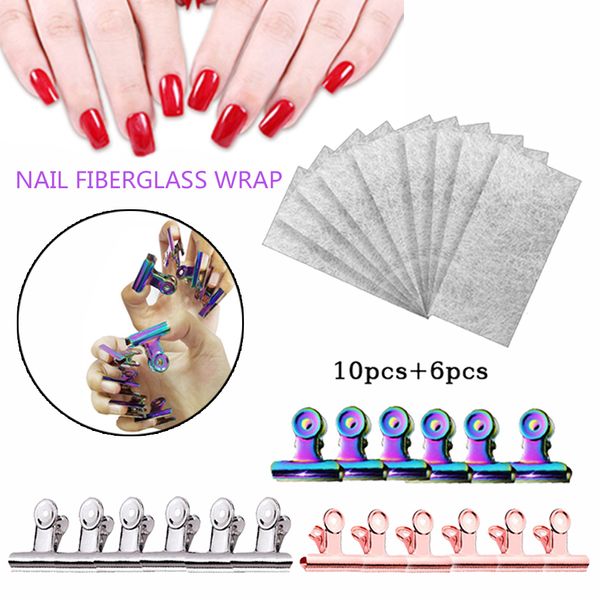 

nail extension fiberglass set fiberglass wrap nail clips art for women girls multiple colors to choose from