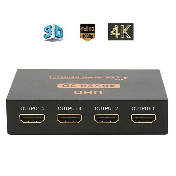 

ultra hd 4k hdmi splitter 1x4 port 3d uhd 1080p 4k*2k video hdmi switch switcher hdmi 1 input 4 output hub repeater amplifier