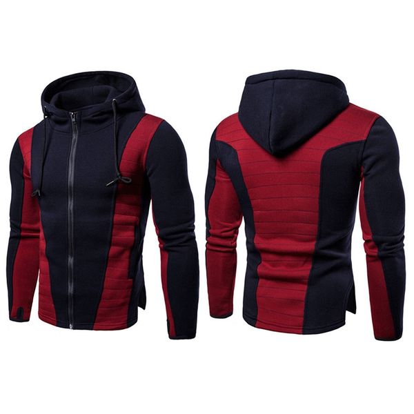 

mens long sleeve warm hoodie hoody casual sweatshirt jumper jacket coat top, Black