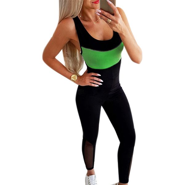 

vicabo women's jumpsuit patchwork sleeveless cross backless jumpsuit girls women clothing summer femme #w, Black;white