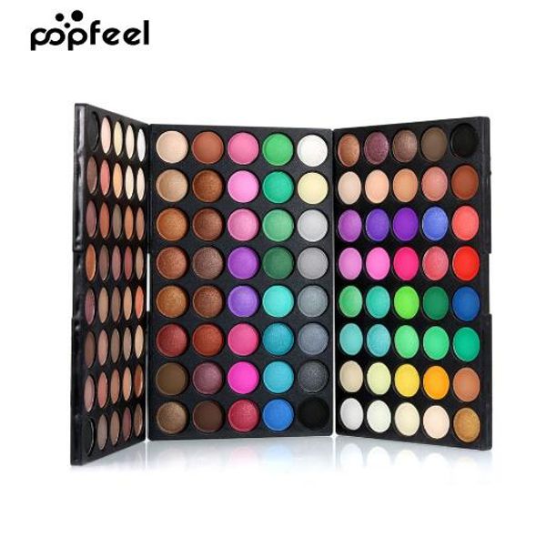 

popfeel 120 colors gliltter eyeshadow palette matte eye shadow pallete shine nude make up palette set kit cosmetic