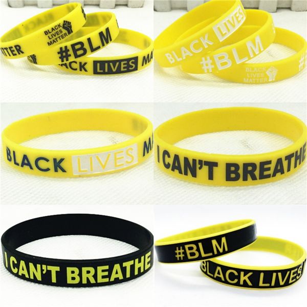 

black lives matter2020 new stainless steel charm bracelets for women men black silicone jewelry hand bracelet & bangle wholesale price #7601