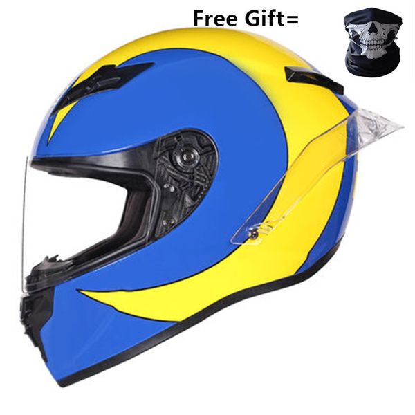 

mate black dual sport off road motorcycle helmet dirt bike atv d.o.t certified (m, blue) full face casco for moto sport