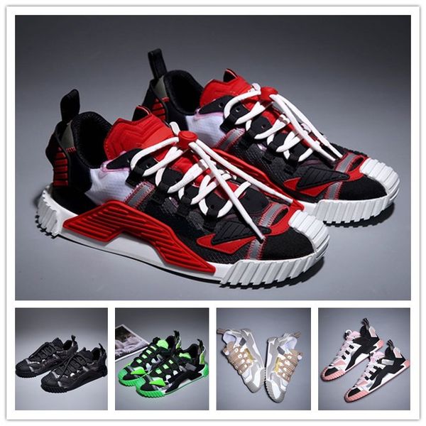 

fashion and quality designer sneaker man woman casual shoes genuine leather mesh race runner shoes outdoors trainers with size 35-45with bo, Black