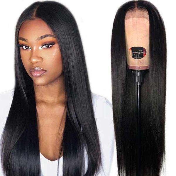 

13x4 long lace front human hair wigs remy straight lace front brazilian hair wigs 150 density with baby hair for black women