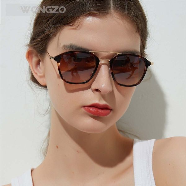 

wongzo metal frame retro sunglasses personalized glasses for women uv400, White;black