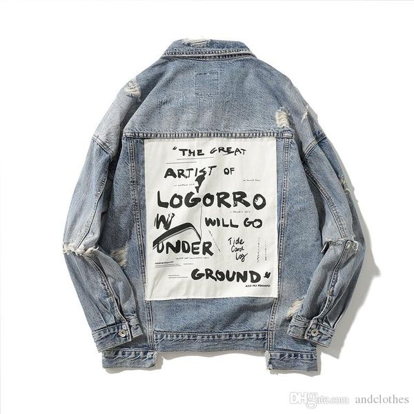 

europe and america hole print street tide brand original designer coat jeans pattern for hip hop punk youth outerwear mens designer hoodies, Black;brown