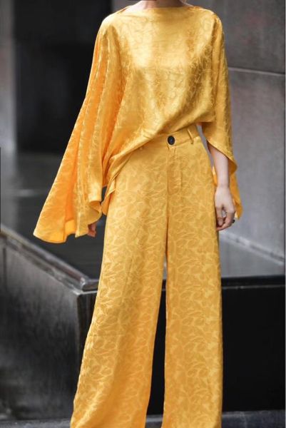 

chke2020 national style women's dress long skirt trousers casual suit -04, White