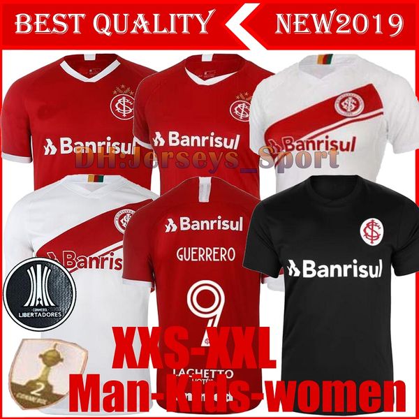 

new 19 120 brazil club internacional soccer jersey red home women 2019 away football shirt n. lopez d.alessandro pottker quality, Black