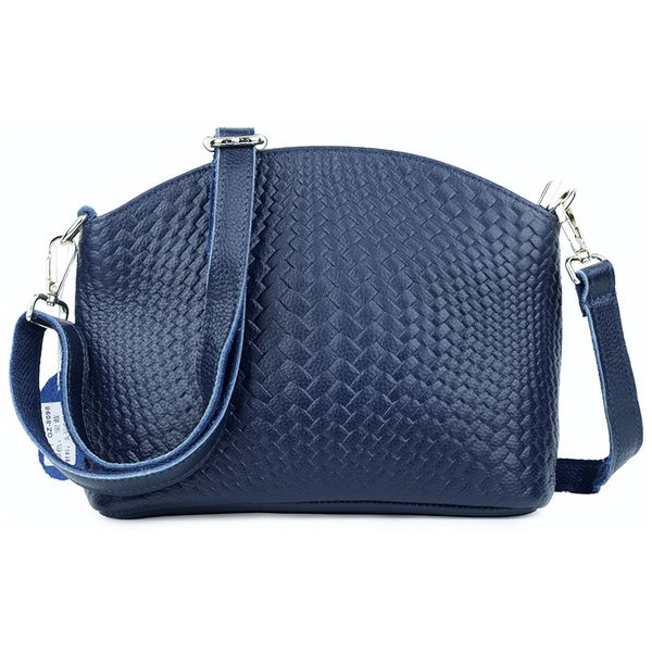

xiyuan темно-синий вязание женщины сумка из натуральной кожи водонепроницаемый леди небольшой плечо сумка для кошельков мобильный телефон ко
