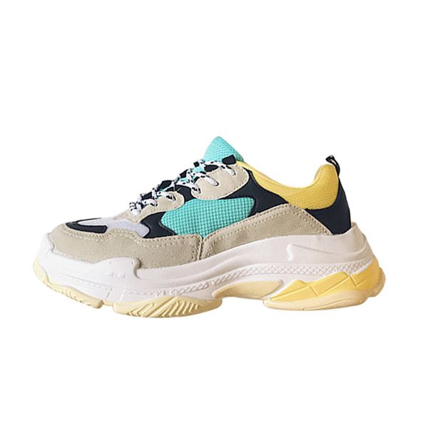 

2020 new fashion daddy shoes sports casual couple running shoes, Black