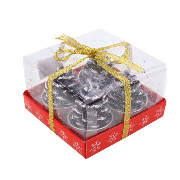 

4pcs/set christmas candles santa claus house gift decorations accessories