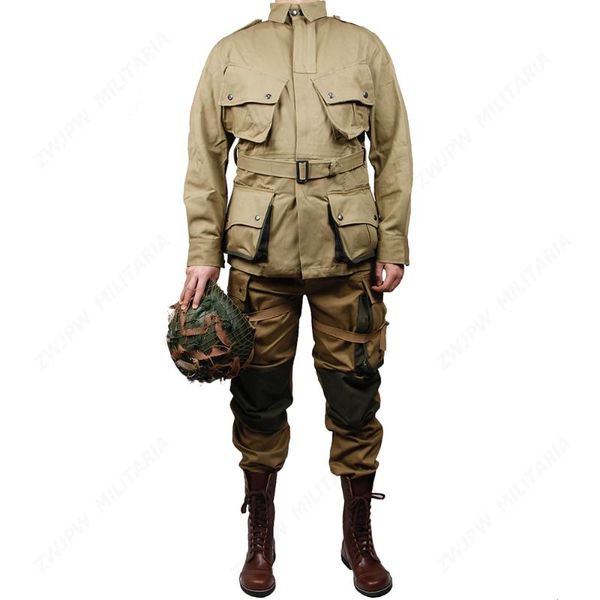 

wwii us army m42 uniform 101 paratroopers troops suits tactical outdoor jacket &pants us/501101 no shoes no helmet, Blue;black