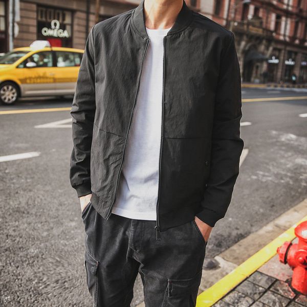 

spring tide бренд мужской куртки тонкий корейской версии весной и осенью отдыха тонкий пальто мужской бейсбол равномерное куртки прилив мужс, Black;brown